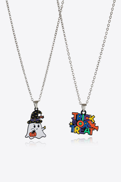 Two-Piece Halloween Theme Necklace Set Style D One Size