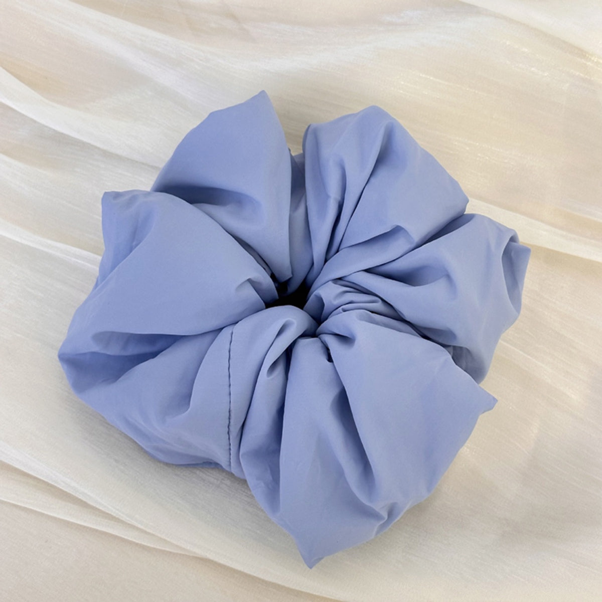 Ruched Elastic Hair Scrunchy Blue Purple One Size