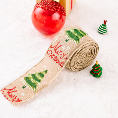 Christmas Polyester Ribbon Style D One Size