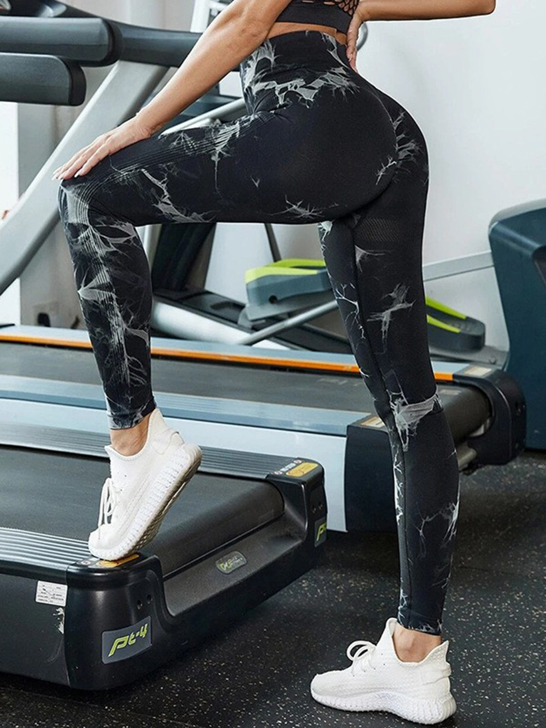 Tie-Dye High Waist Active Leggings Black