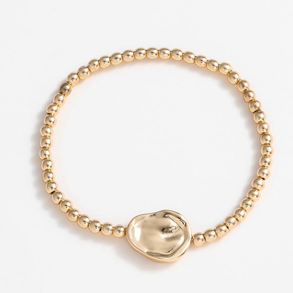 Gold-Plated Alloy Bead Bracelet - Thandynie