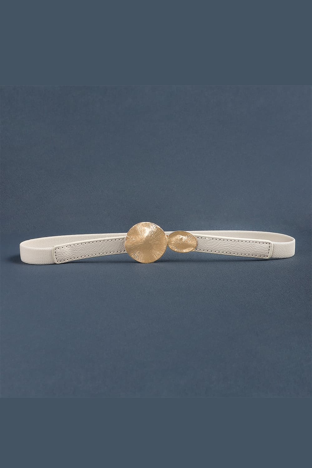 PU Leather Belt Ivory One Size