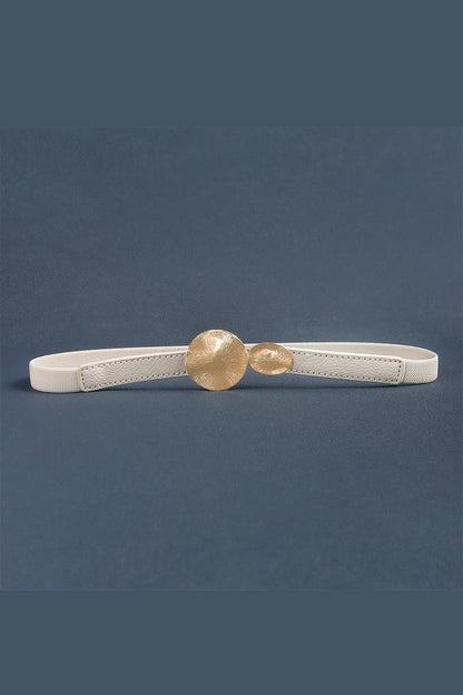 PU Leather Belt Ivory One Size