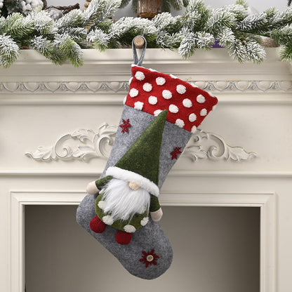 Christmas Stocking Hanging Widget Dark Gray One Size