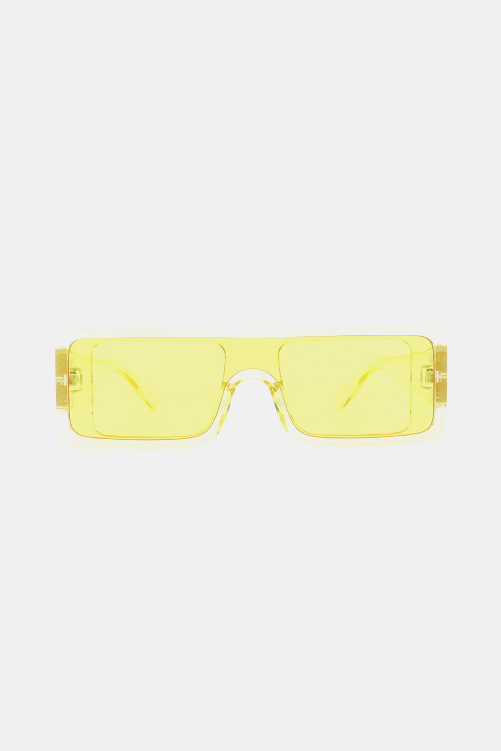 Polycarbonate Frame Rectangle Sunglasses Neon Yellow One Size