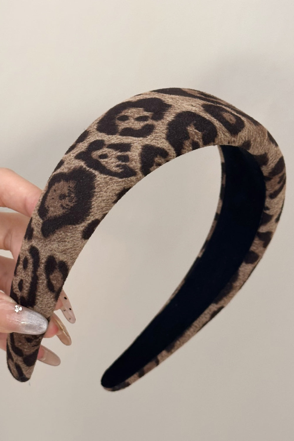 Leopard Polyester Wide Headband Style A One Size