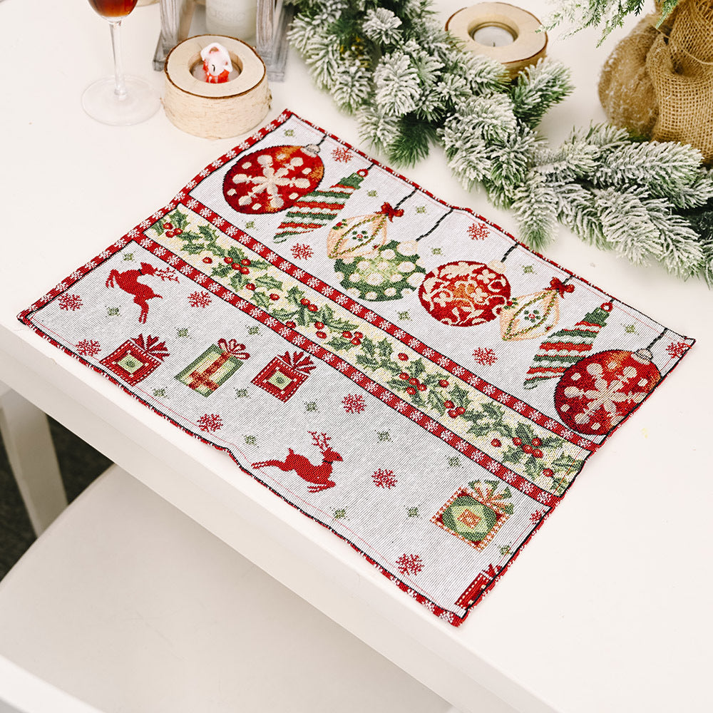 Assorted 2-Piece Christmas Placemats Reindeer One Size