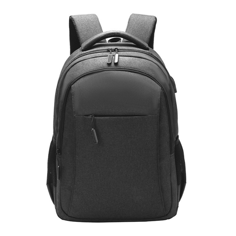 Backpack Men's Large Capacity Travel Leisure Backpack Black 17 Inches