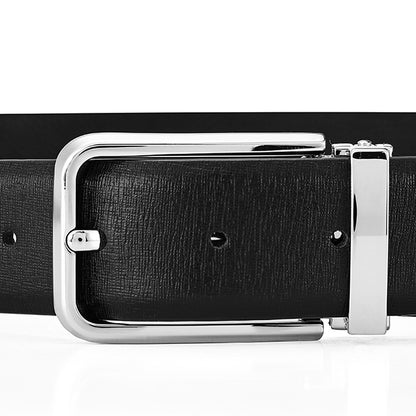 First Layer Cowhide Men's Simplicity Pin Buckle Belt