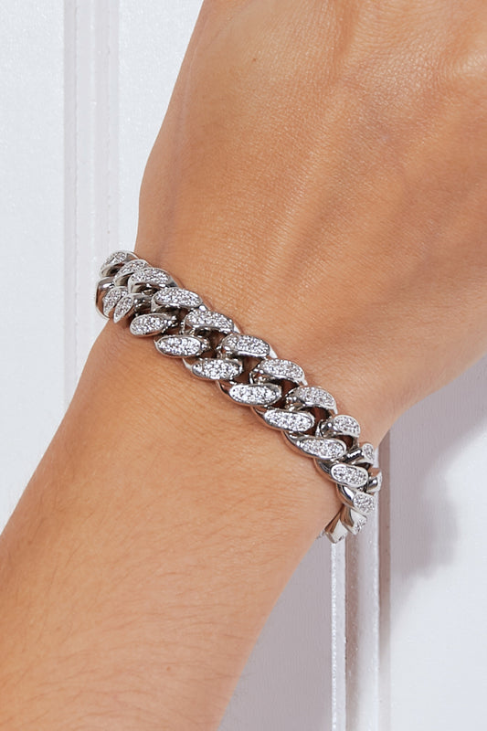 Curb Chain Bracelet Silver 7