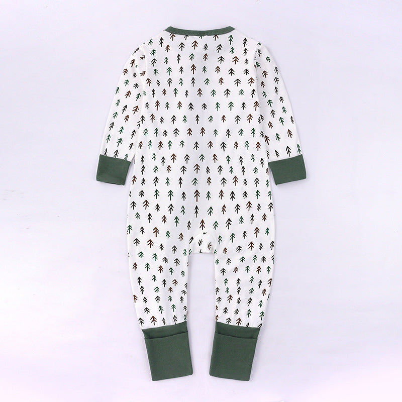 Spring And Autumn Long Sleeve Cotton Baby Jumpsuit Male And Female Baby Home Romper