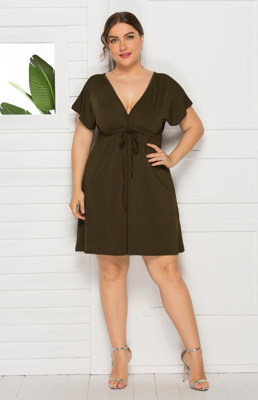 Comfortable High Elasticity Solid Leisure Maternity Dress for Spring-Summer Green