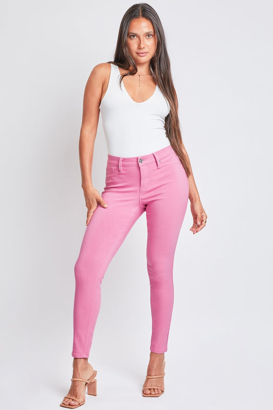 YMI Jeanswear Full Size Hyperstretch Mid-Rise Skinny Pants Flami-Flamingo
