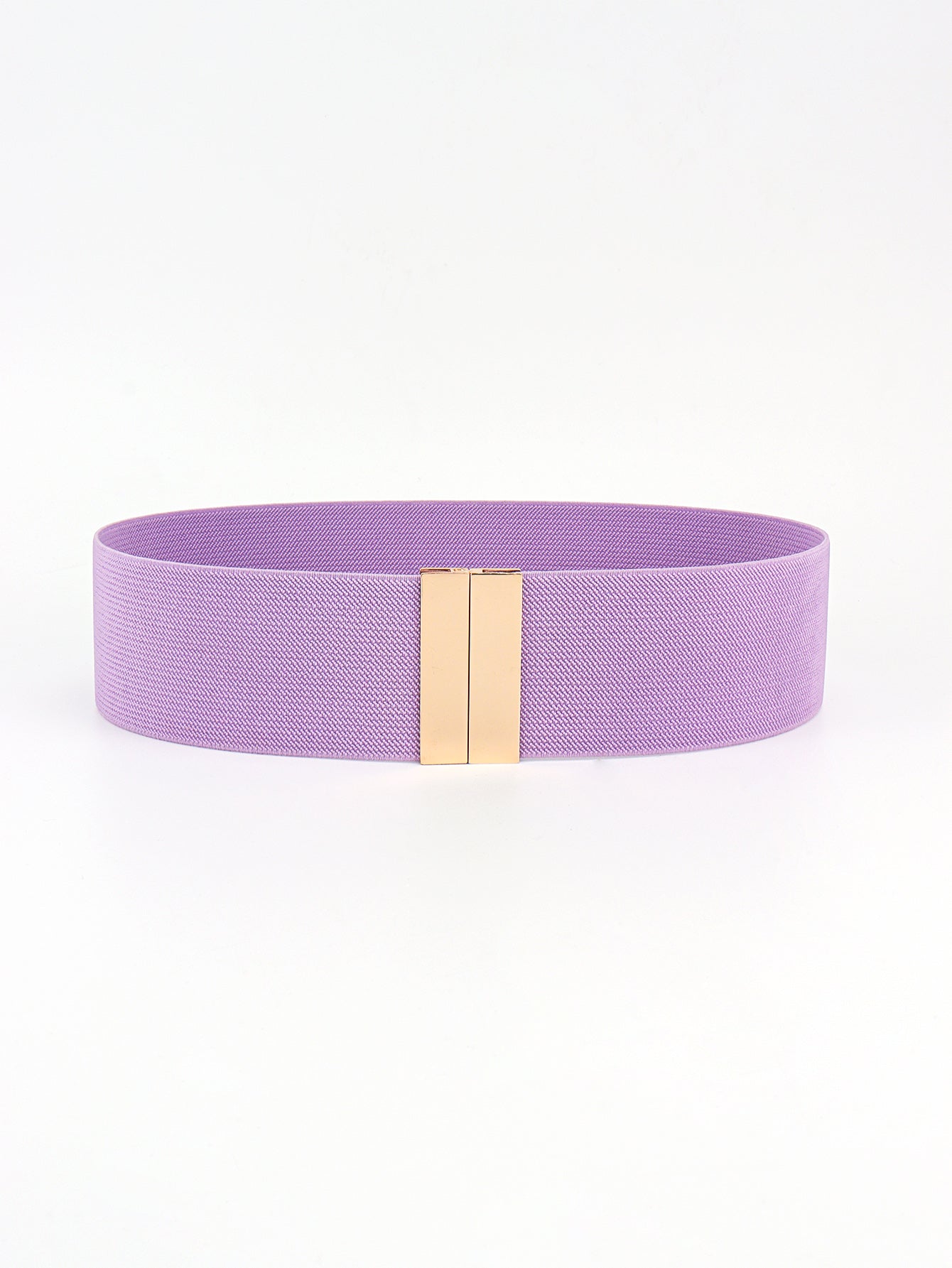 Alloy Buckle Elastic Belt Lavender One Size