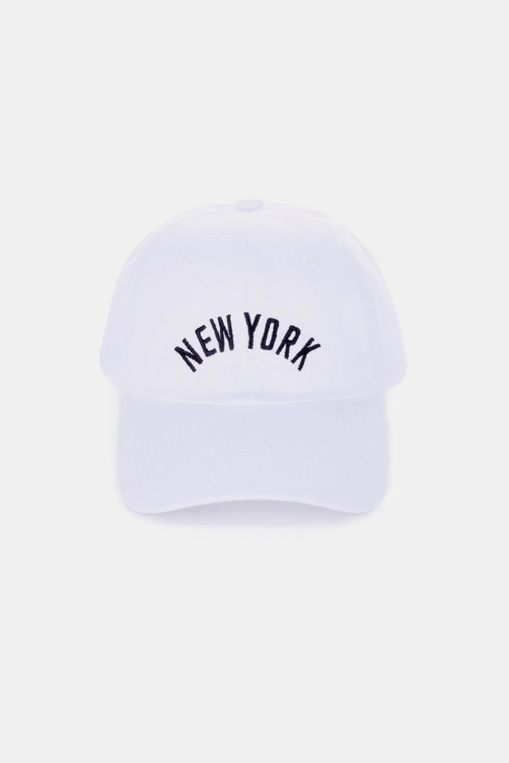 Zenana Embroidered City Baseball Cap New York White One Size