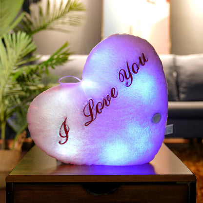 Luminous Pillow Colorful Body Pillow Pink heart