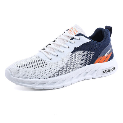 Breathable Mesh Shoes Fly Woven Mesh Casual Running Sneaker Dark Blue