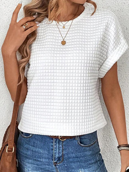 Round Neck Short Sleeve T-Shirt White