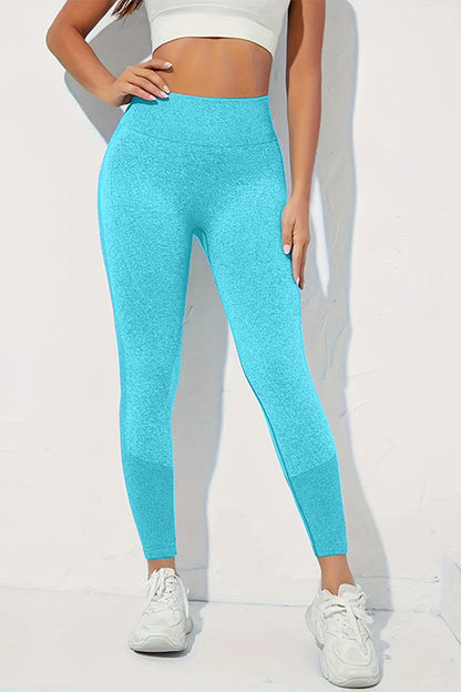 High Waist Active Pants Aqua