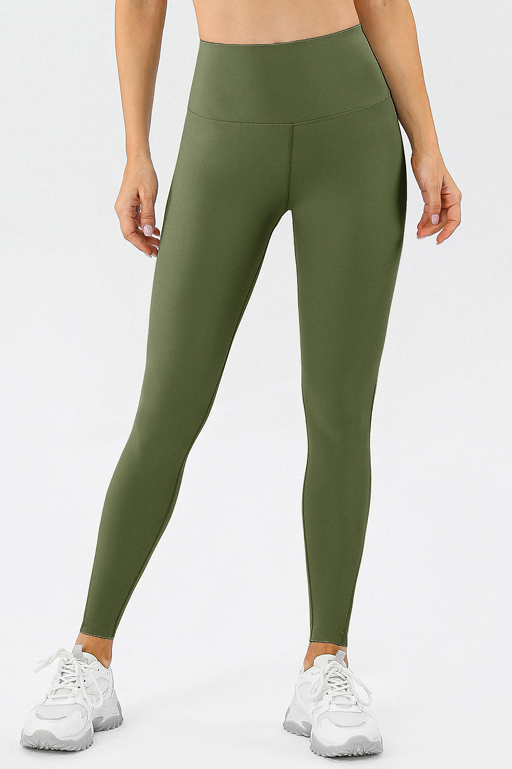 High Waist Skinny Active Pants Matcha Green