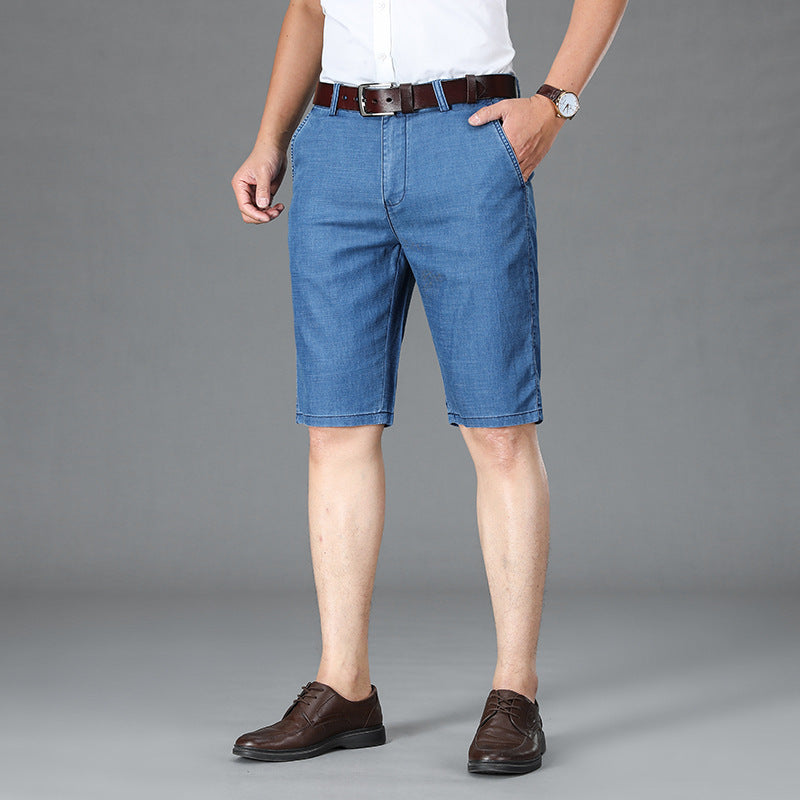 Summer Men's Loose Thin Denim Shorts