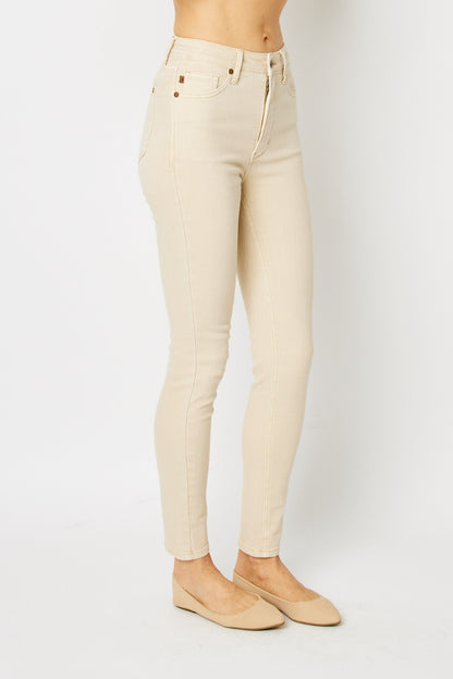 Judy Blue Full Size Garment Dyed Tummy Control Skinny Jeans | High-Rise, Flattering Fit