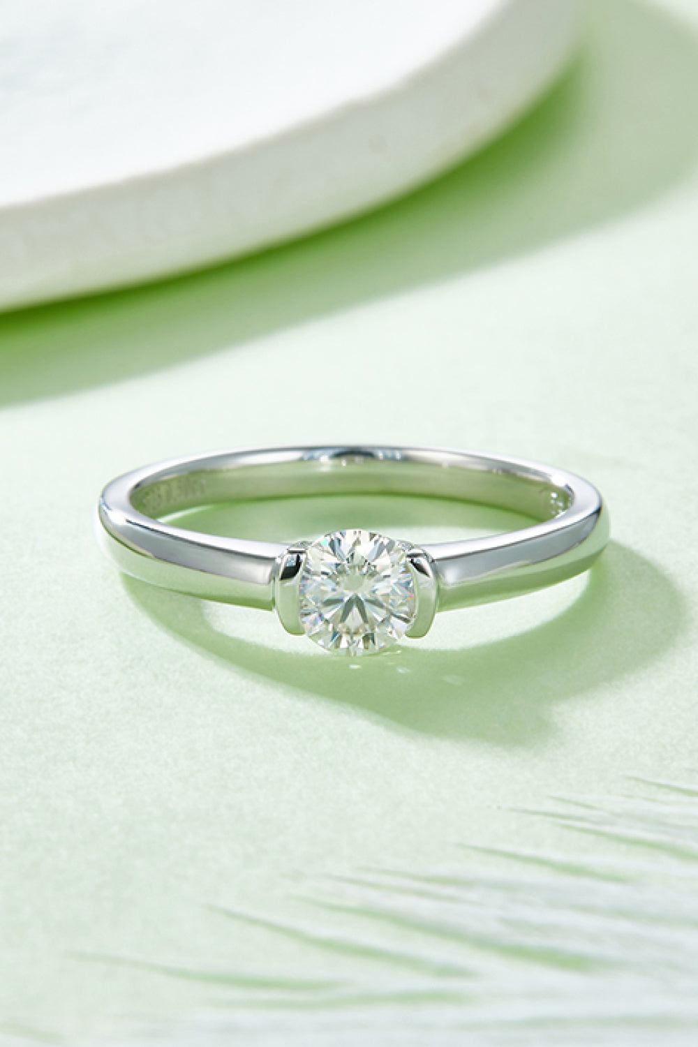 Moissanite 925 Sterling Silver Solitaire Ring