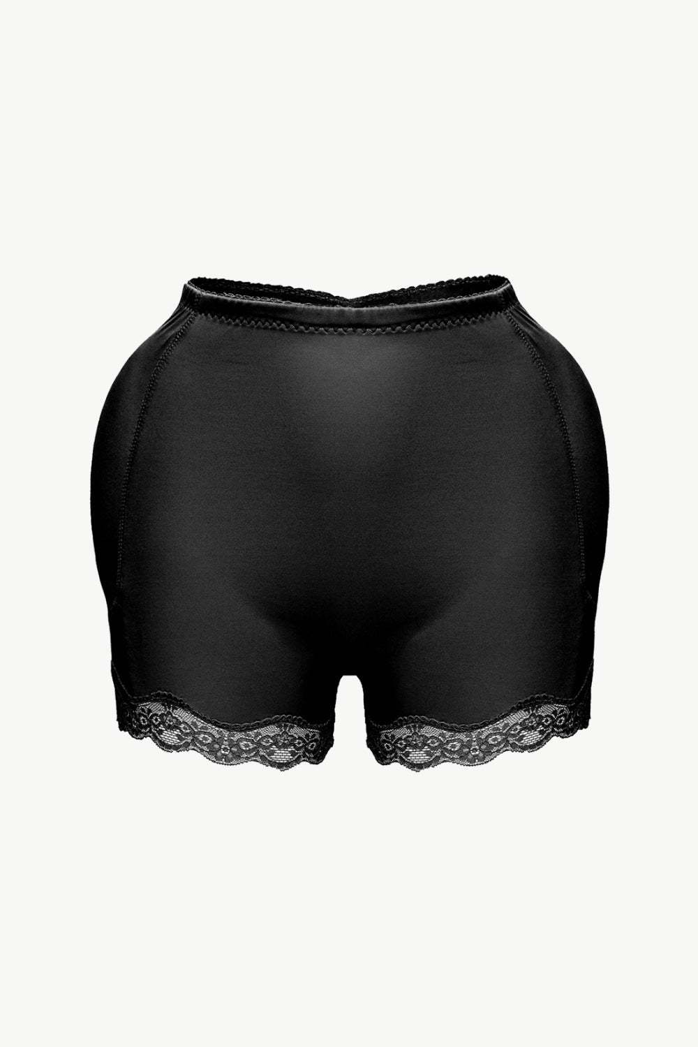 Full Size Lace Trim Shaping Shorts Black