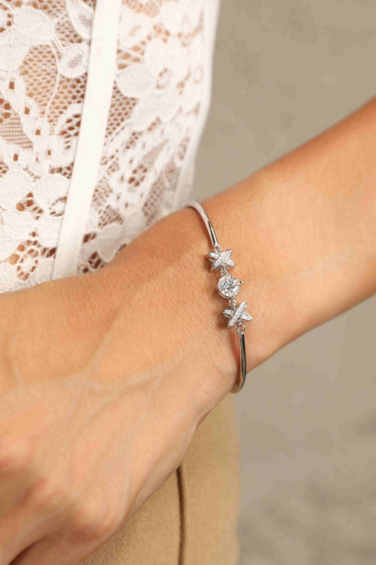 Adored Happy State of Mind 1 Carat Moissanite Bracelet Silver One Size