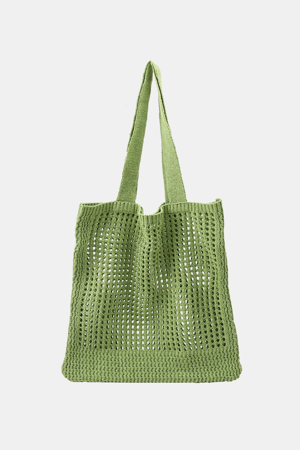 Openwork Tote Bag Light Green One Size