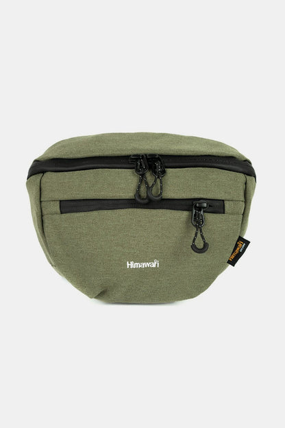 Himawari Waterproof Canvas Adjustable Strap Sling Bag Green One Size