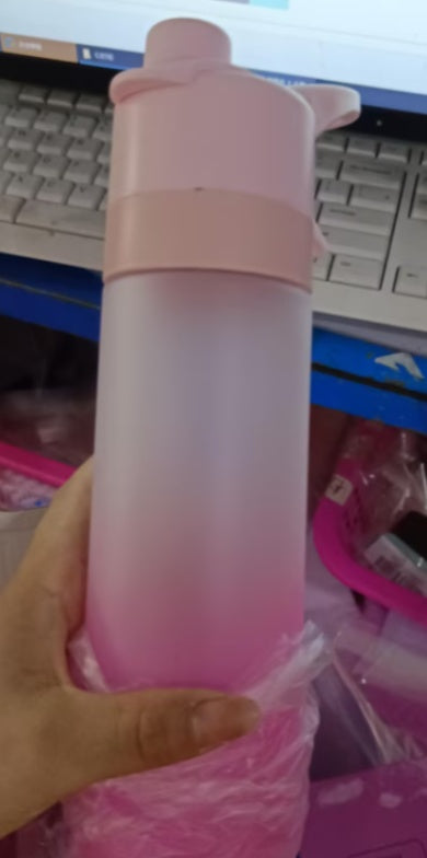 Spray Water Bottle For Girls Outdoor Sport Fitness Water Cup Large Capacity Spray Bottle Drinkware Travel Bottles Kitchen Gadgets Pink