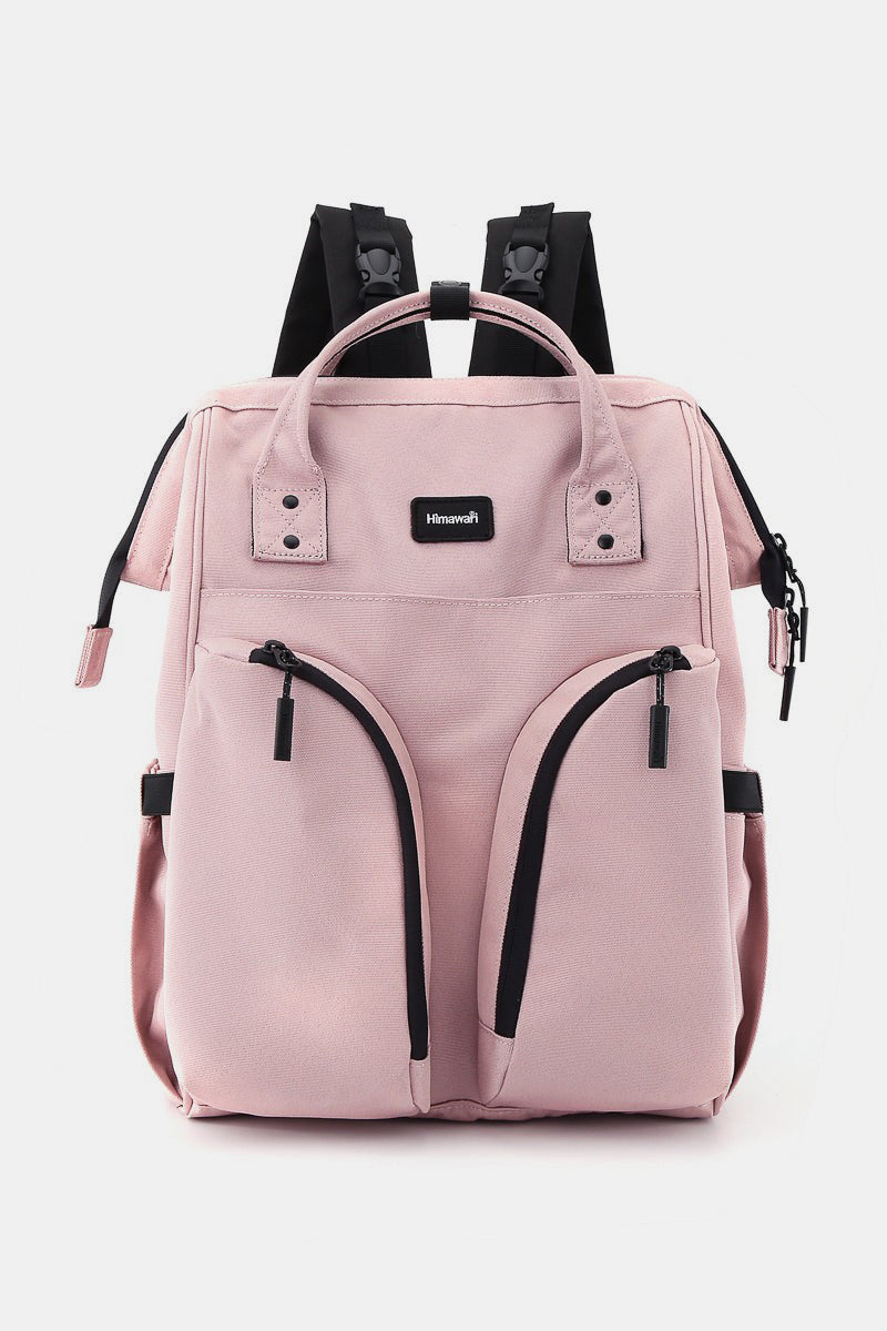 Himawari Waterproof Backpack Bag with Multilayer Pockets Pink One Size