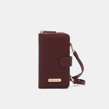 Nicole Lee USA 2 Piece Phone Case Crossbody Wallet Wine One Size