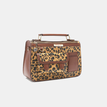 Nicole Lee USA Leopard Top Handle Handbag