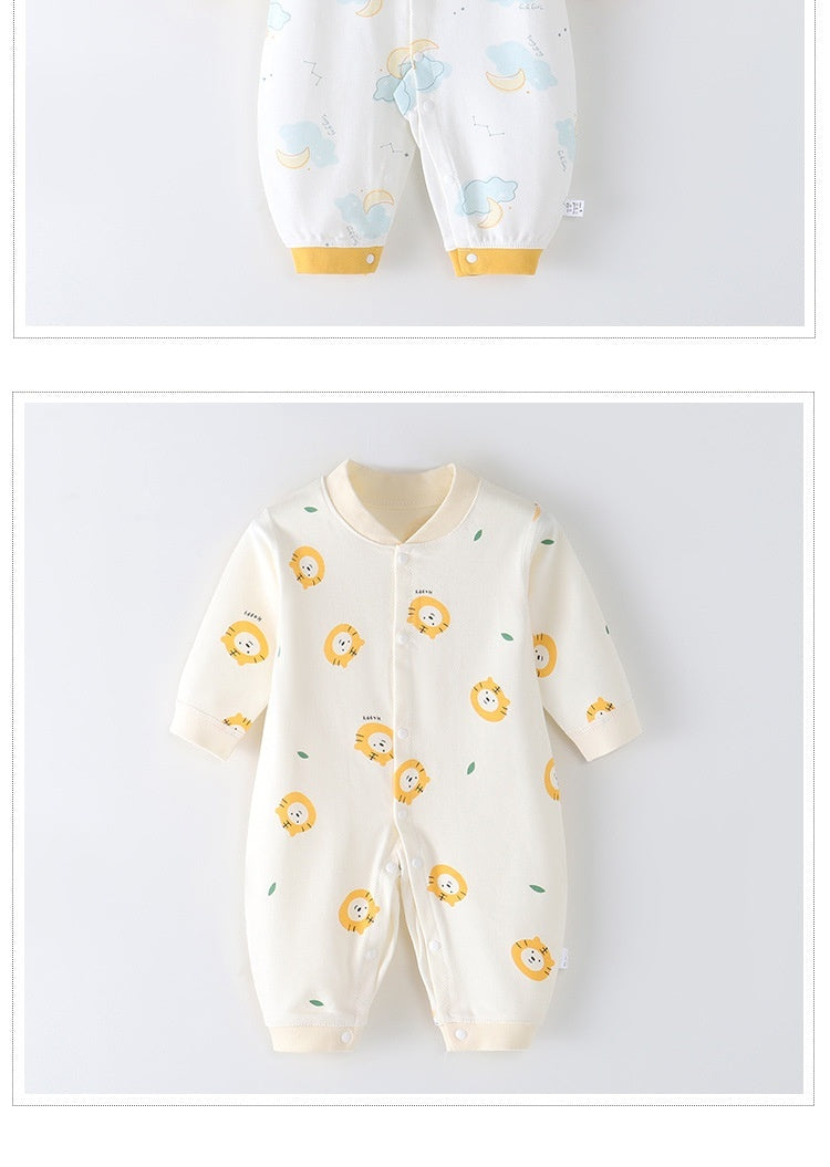 Combed Cotton Printed Newborn Clothes Boneless Jumpsuit