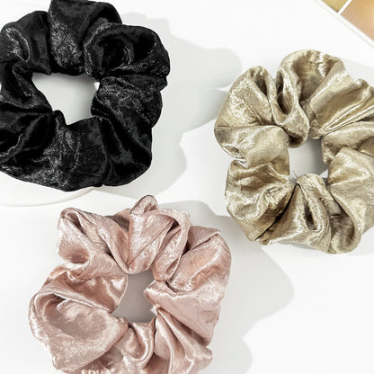 3-Piece Polyester Elastic Hair Scrunchy