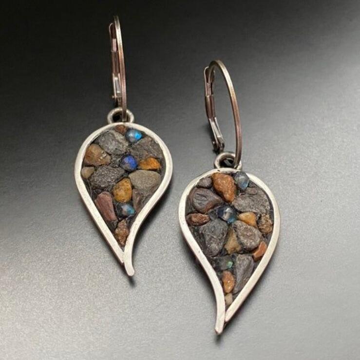 Natural Stone Dangle Earrings - Thandynie