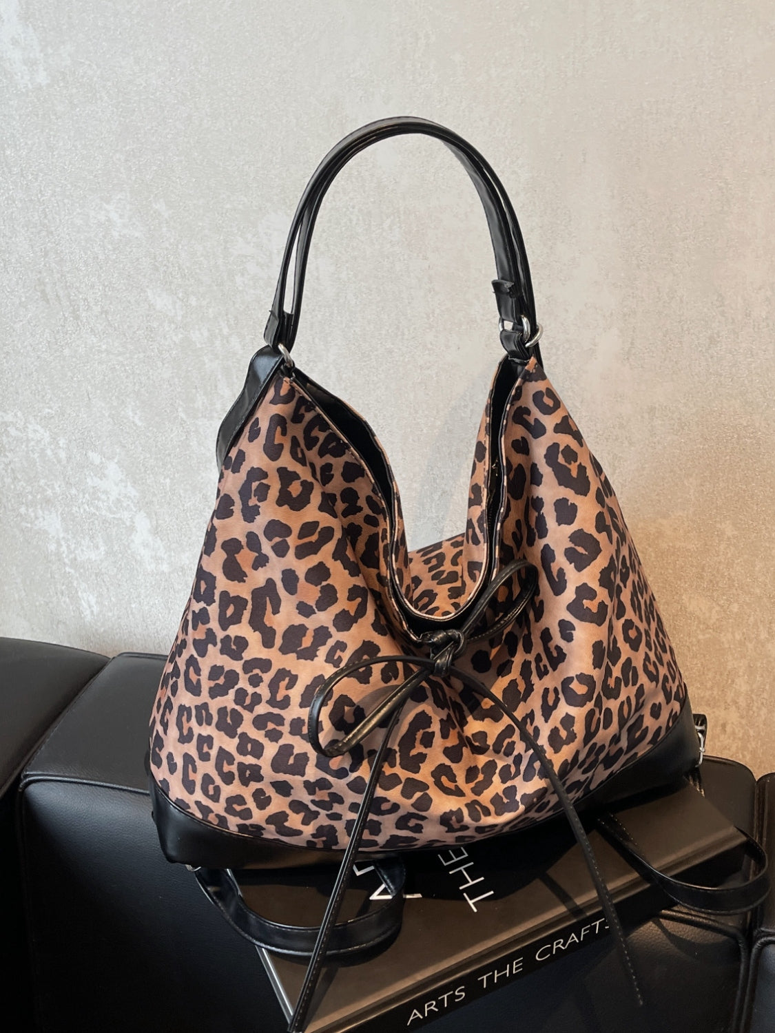 Leopard Dual Purpose Crossbody Bag Mocha One Size