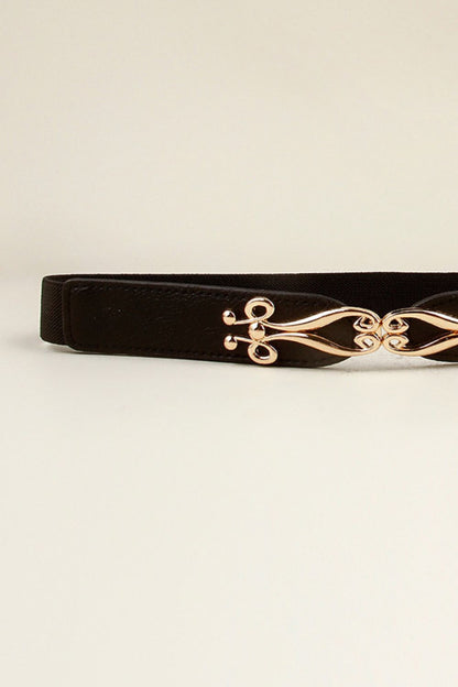 Alloy Buckle Elastic Belt