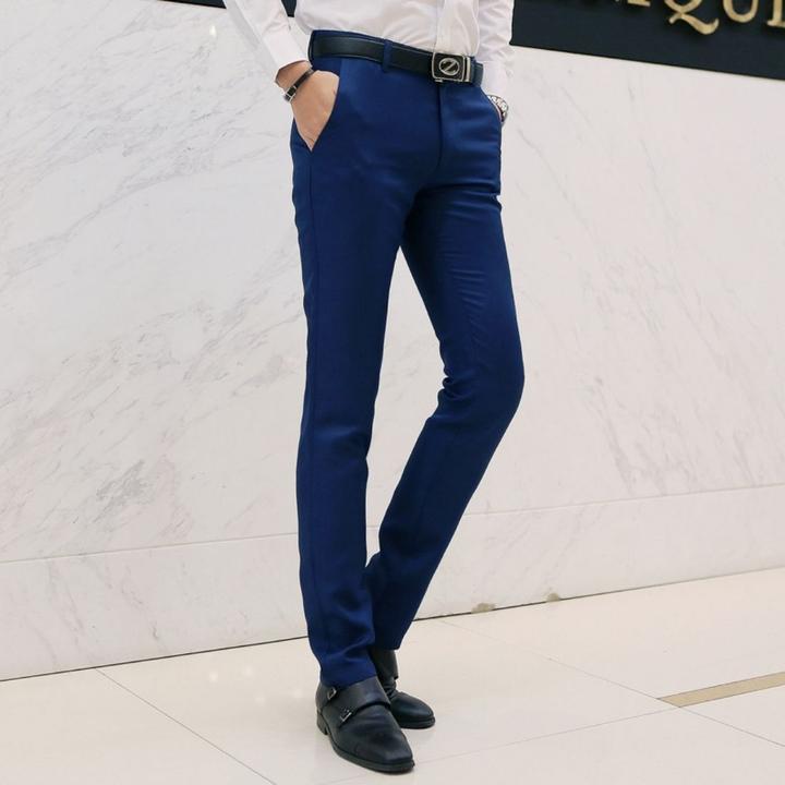 Fashion Simple Business Suit Casual Trousers Dark Blue