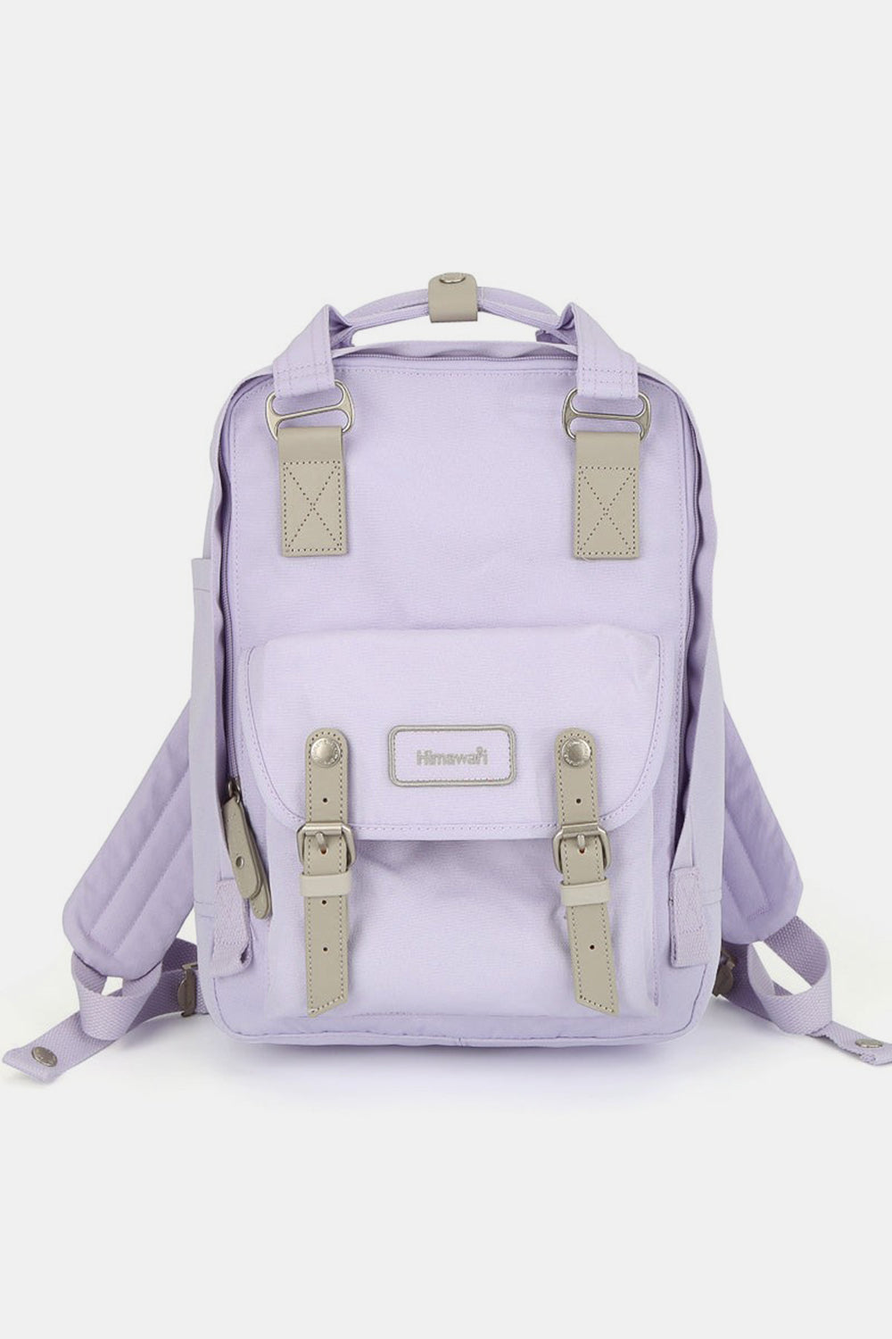 Himawari Contrast Water and Scratch-Resistant Nylon Backpack Bag Lavender One Size