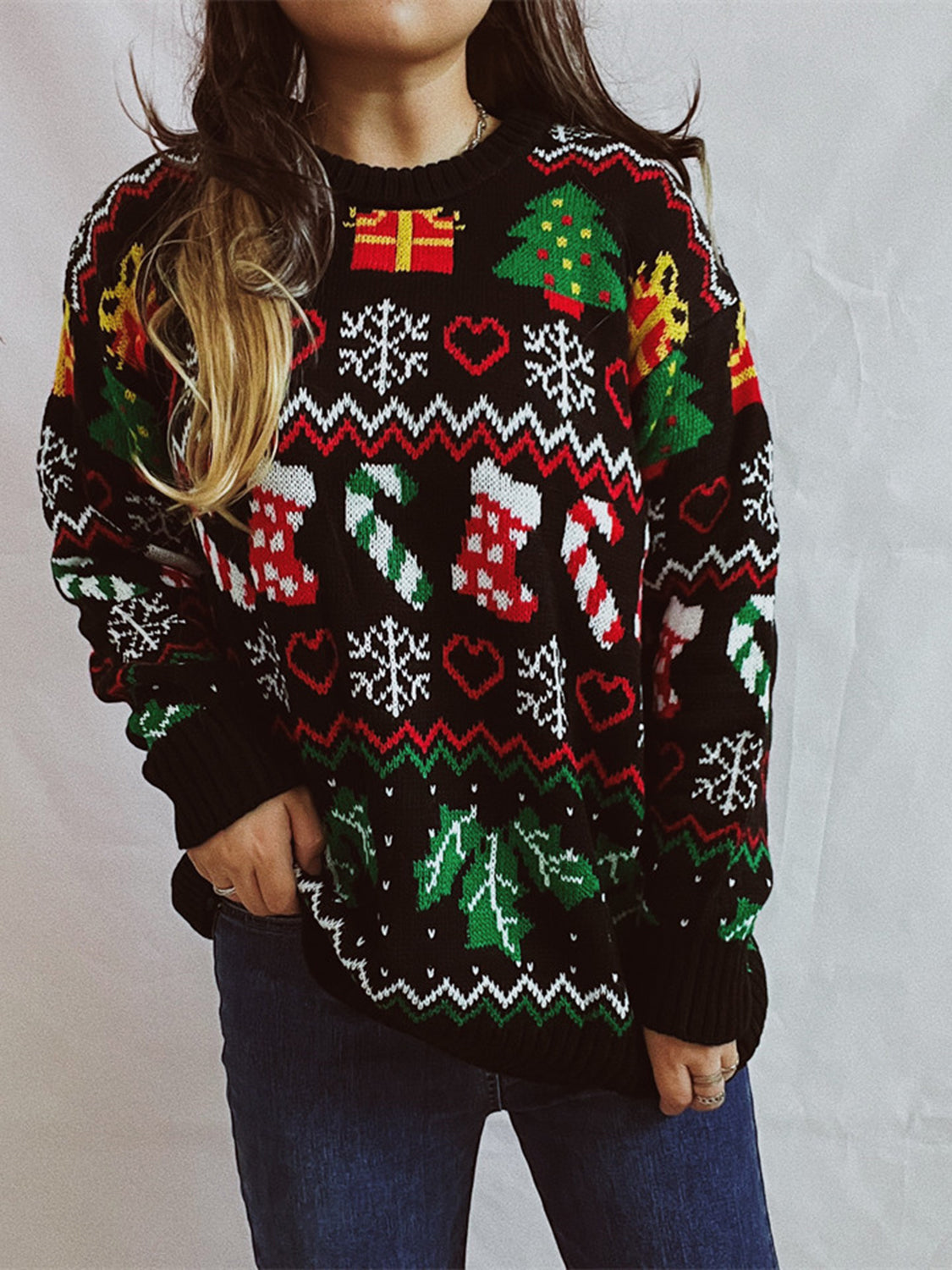 Christmas Element Sweater Black