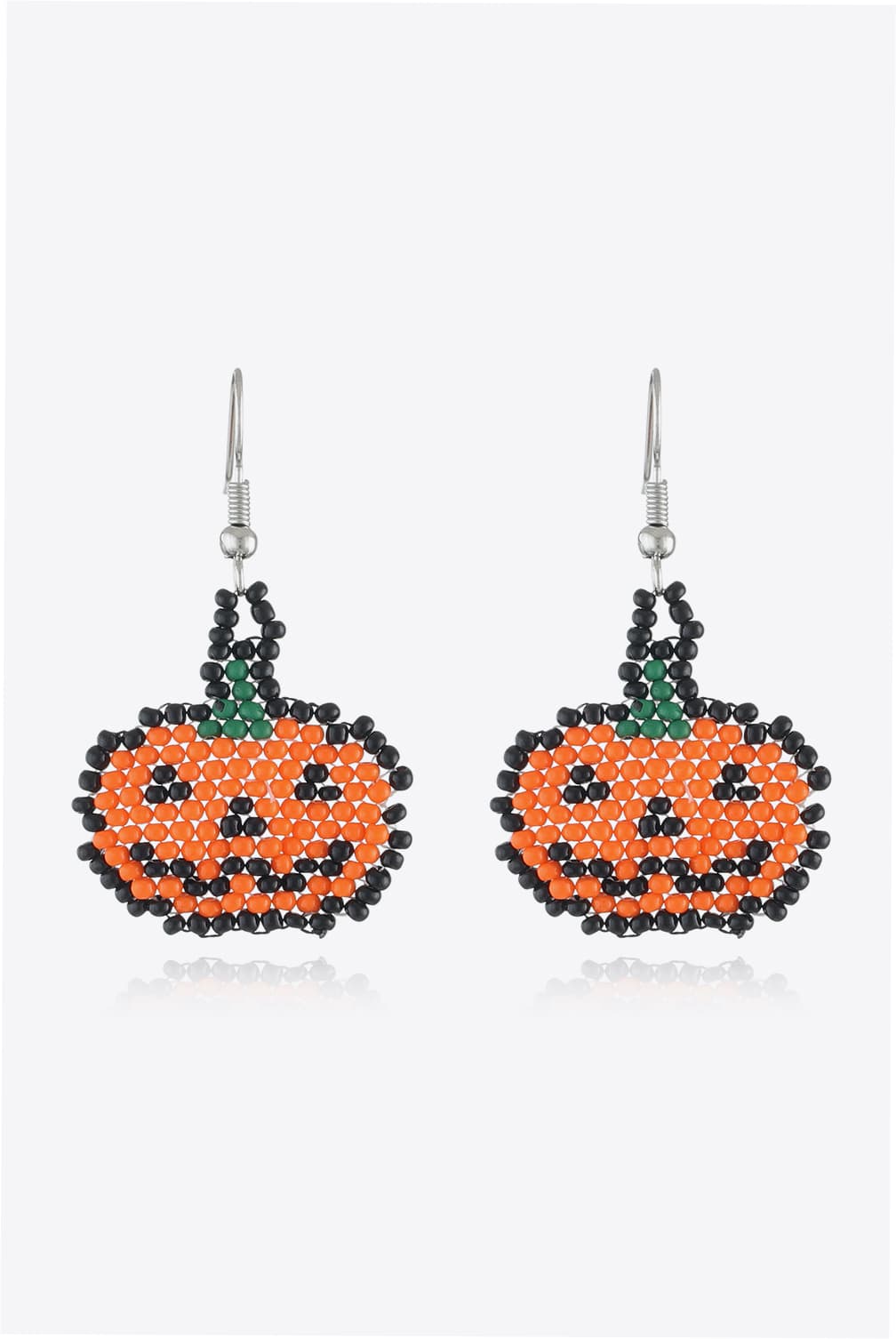 Halloween Theme Earrings Orange Pumpkin One Size