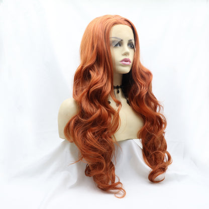 13*3" Lace Front Wigs Synthetic Long Wavy 24" 130% Density