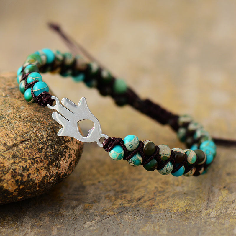 Turquoise Beaded Bracelet - Thandynie