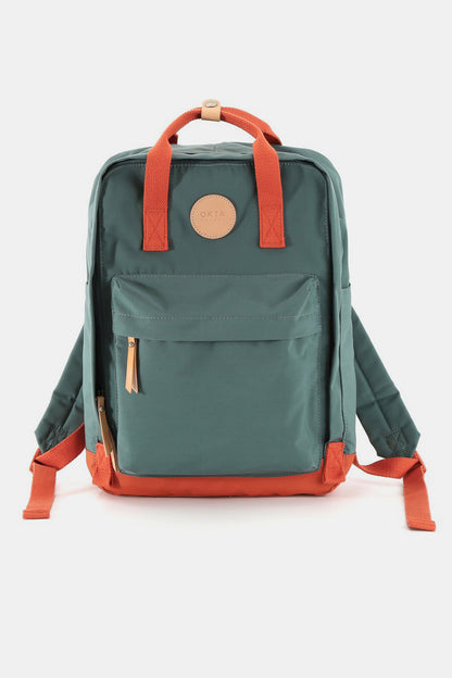 Himawari Waterproof Canvas Backpack Bag with Side Pockets Teal One Size