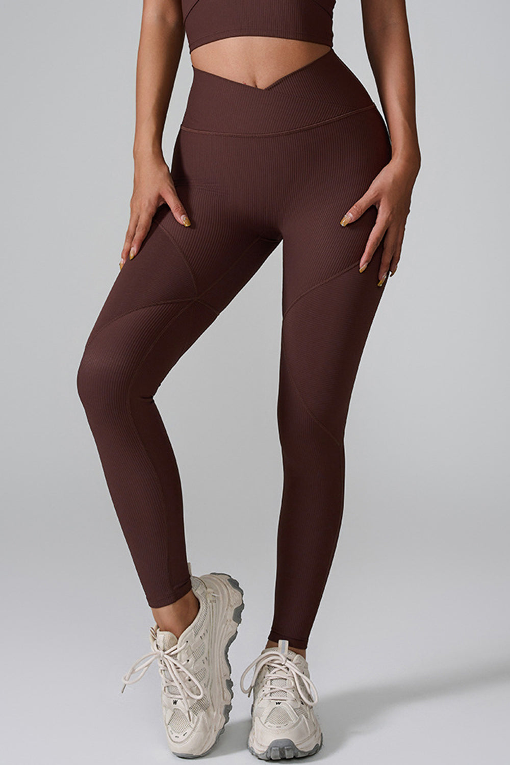 High Waist Active Leggings Brown