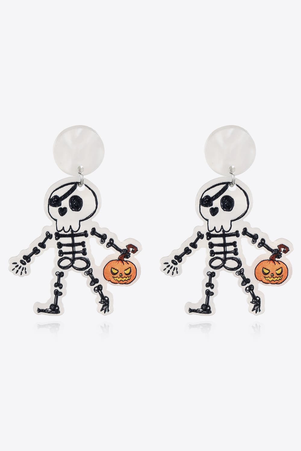 Halloween Theme Earrings Skull Pumpkin One Size