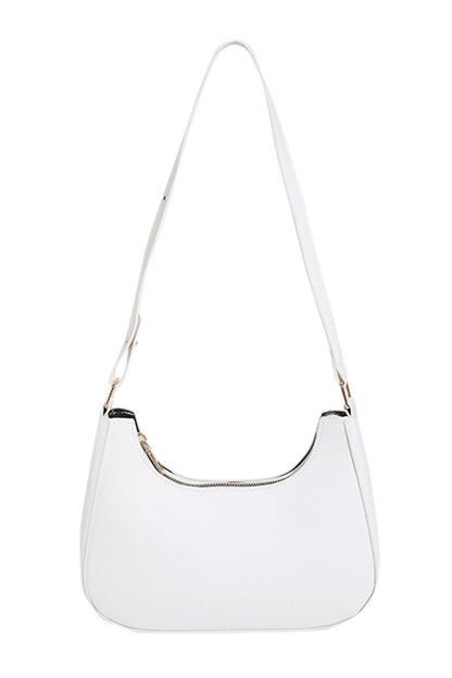 PU Leather Shoulder Bag White One Size